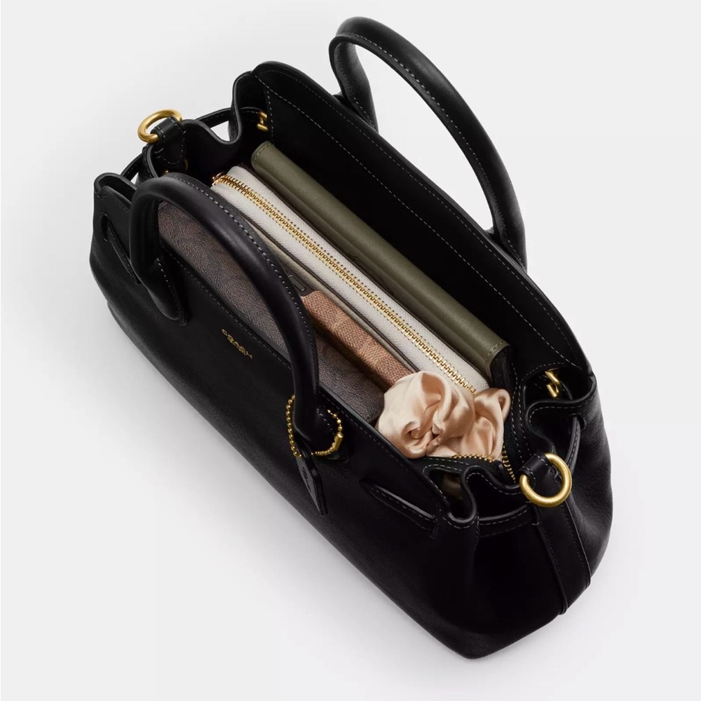 Coach Soft Empire Carryall Bag 28 (BLACK) - Picture 11 of 16